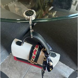 table purse hook— with a message